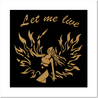 Let me Live gold - Claire Redfield Posters and Art